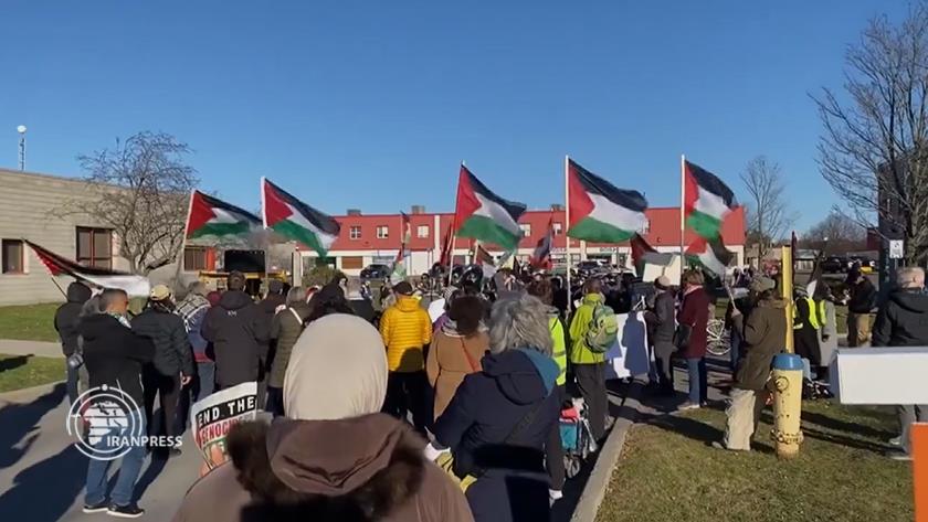 ایران برس: وقفة احتجاجية لمناصري فلسطين في مدينة أوتاوا