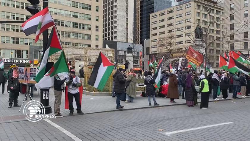 ایران برس: مسيرة لأنصار فلسطين ولبنان في مونتريال بكندا + فيديو