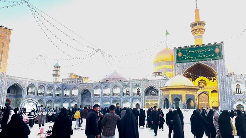 ایران برس: الأجواء الروحانية في الحرم الرضوي على أعتاب ميلاد الإمام علي (ع) + فيديو
