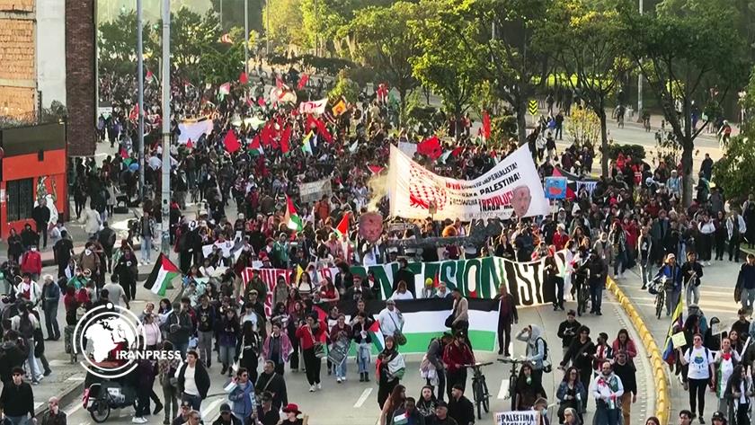 ایران برس: تظاهرات حاشدة في أمريكا اللاتينية تضامنا مع غزة
