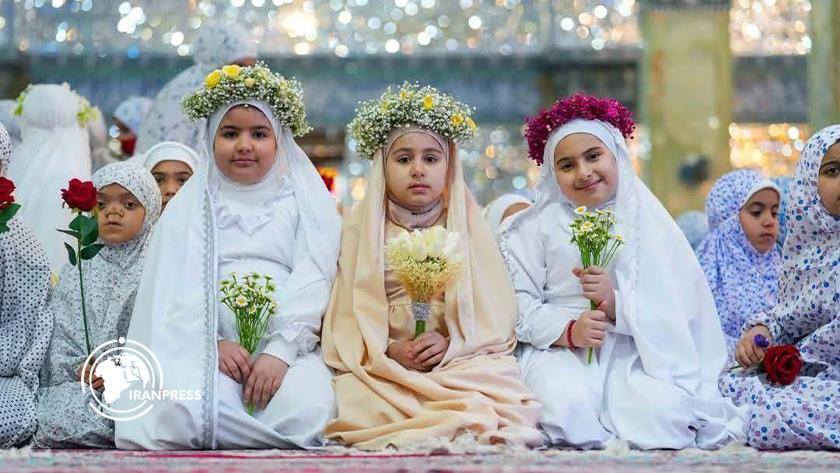 ایران برس: بالصور .. أكثر من 15 ألف فتاة في العراق يحتفلن بارتداء الحجاب الإسلامي 