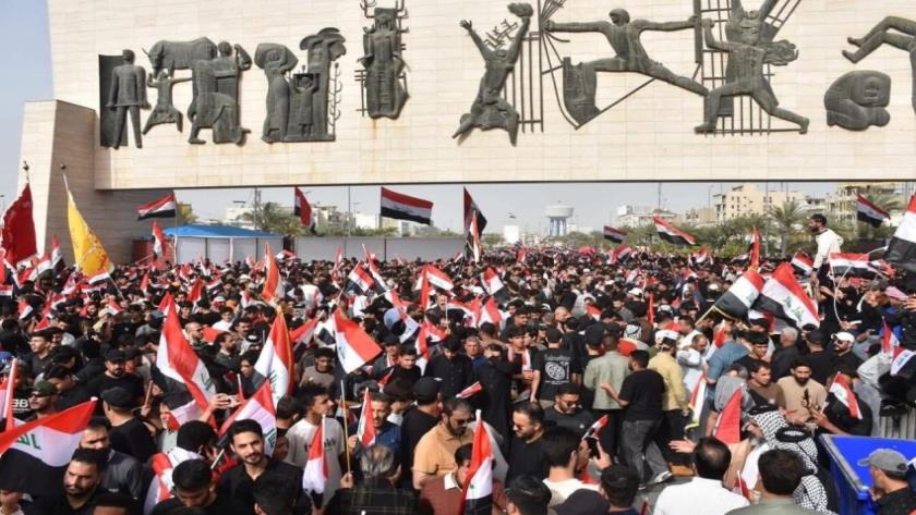 ایران برس: مظاهرة في بغداد تنديدا بالعدوان الصهيوأمريكي على إيران